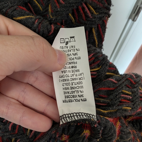 Sno Skins Womens Long Sleeve Cowl Collar Knit Top M Black Multi Color - Picture 5 of 5